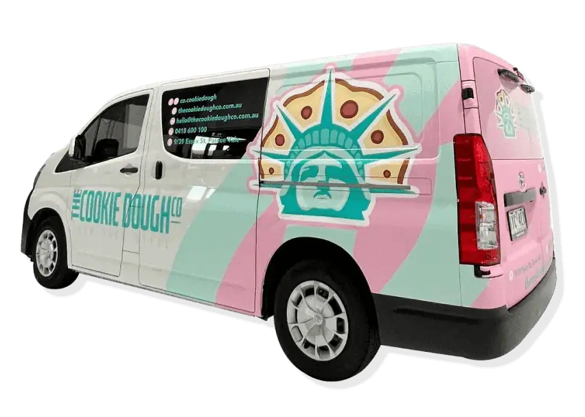 cookie dough van with custom branding
